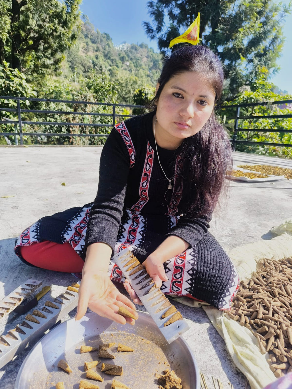 Pahari Haat zero waste cycle transforming beeswax into candles, herbal tea waste into incense and textile waste into crafts while creating sustainable livelihoods for rural women