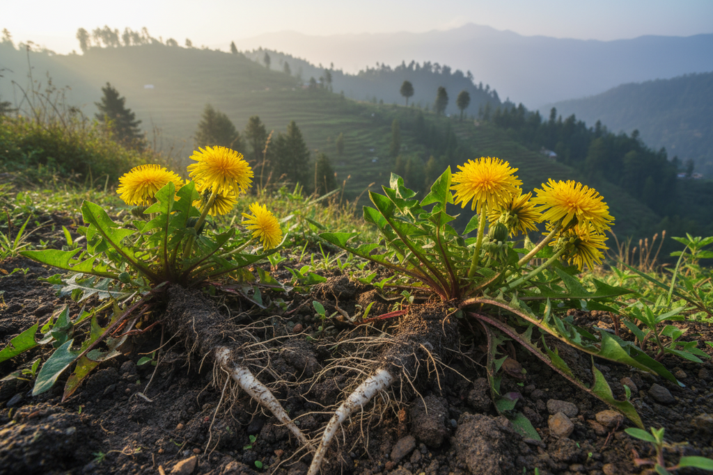 Premium dried Dandelion Root tea cut and whole Singhparni roots for bulk herbal tea manufacturing