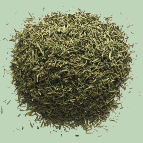 Dried Himalayan thyme leaves — earthy aromatic herb rich in antioxidants and health benefits.