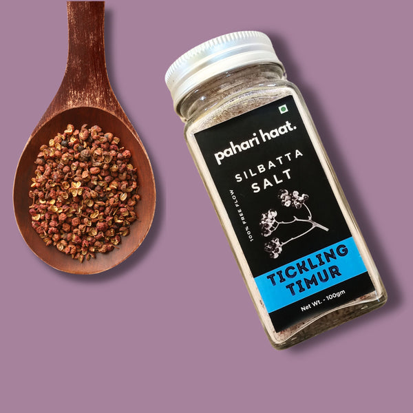 Traditional silbatta stone used to make Tickling Timur Salt — artisanal Himalayan Pisyu Loon.