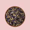 Dried butterfly pea flowers — natural caffeine-free blue petals rich in antioxidants.
