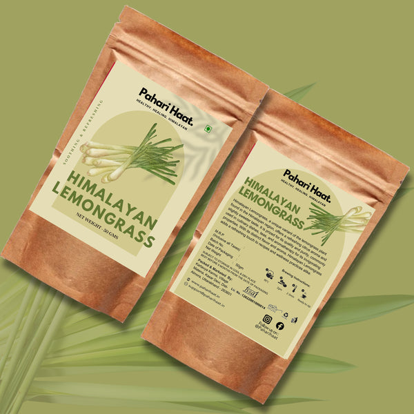 Cup of refreshing Himalayan Lemongrass herbal tea — caffeine-free, antioxidant-rich wellness drink.