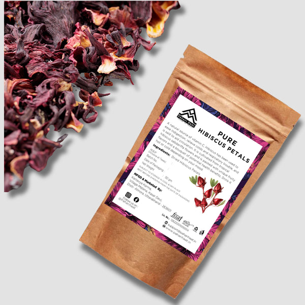 Hibiscus petals used in smoothie bowl — adding natural color, tangy flavor, and floral wellness touch.