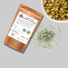 Cup of soothing chamomile tea — herbal infusion that relaxes the mind and promotes restful sleep