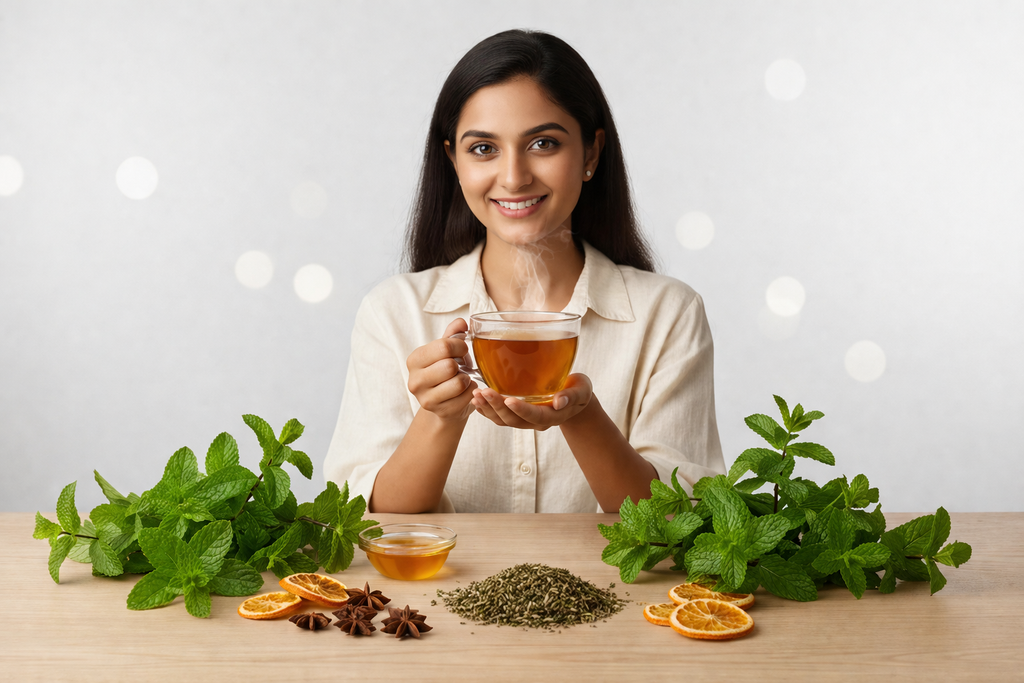 Buy spearmint tea online in India from Pahari Haat with pure herbal leaves and freshness-focused packaging