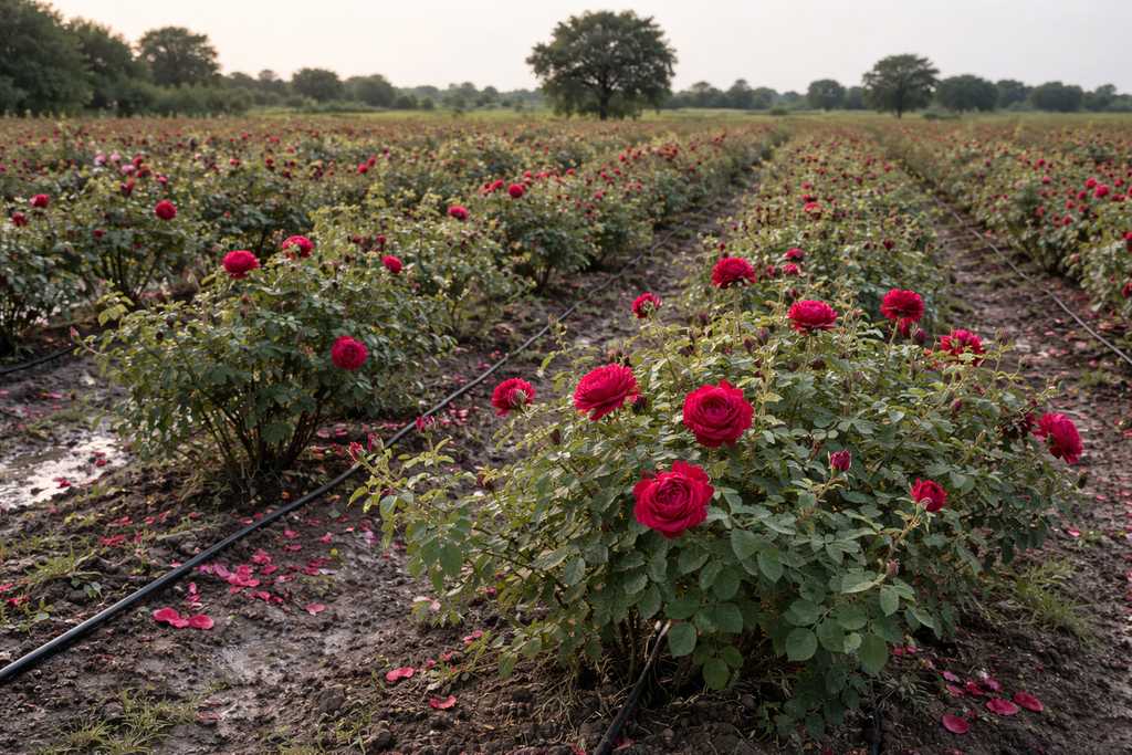 Premium dried rose petals in bulk packaging for B2B wholesale supply