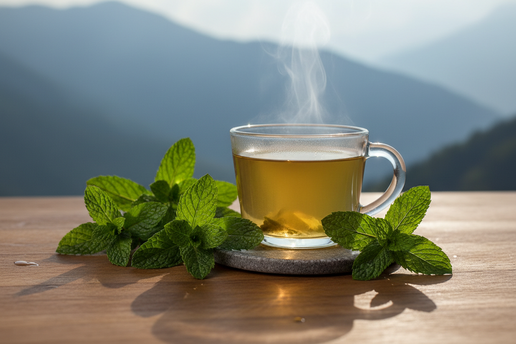 How to make spearmint tea recipe with pure spearmint leaves by Pahari Haat in India