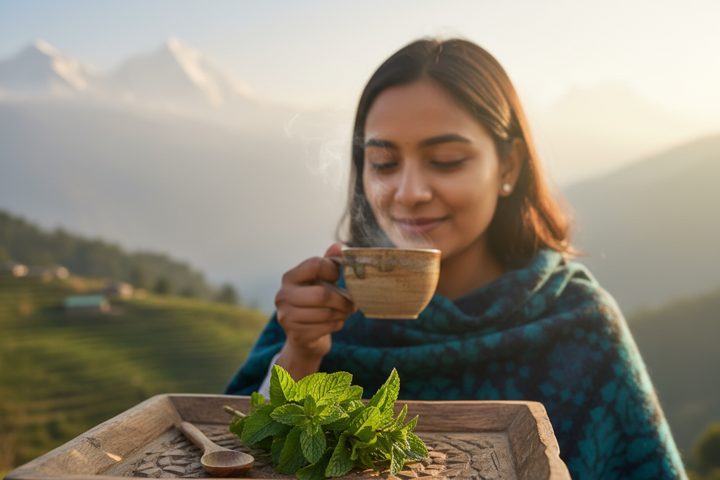Spearmint Tea for PCOD in India by Pahari Haat for women wellness and daily herbal balance