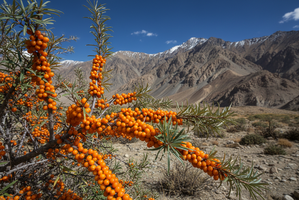 Sea buckthorn berry India — where it grows across Ladakh Himachal Pradesh Uttarakhand Sikkim