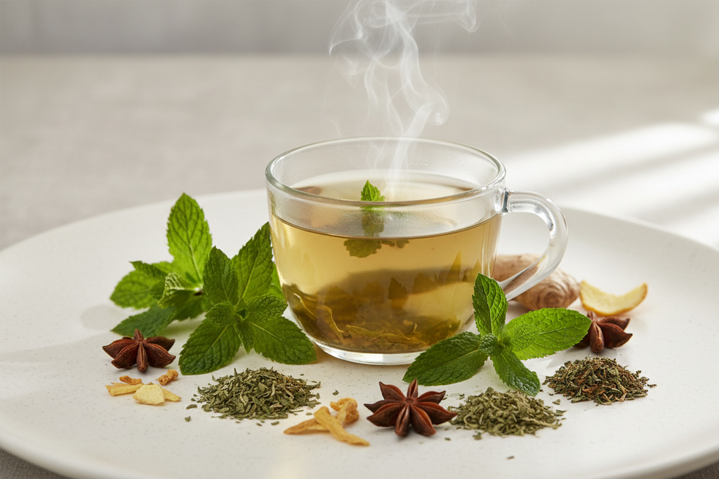 Top 5 best spearmint tea in India comparison by Pahari Haat for PCOS PCOD and daily wellness