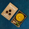 Diya-Baati Mini Candle Gift Box by Pahari Haat — eco-friendly beeswax diya and glass matchbox set.