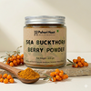Pure sea buckthorn berry powder — deep orange colour rich in Vitamin C and Omega-7