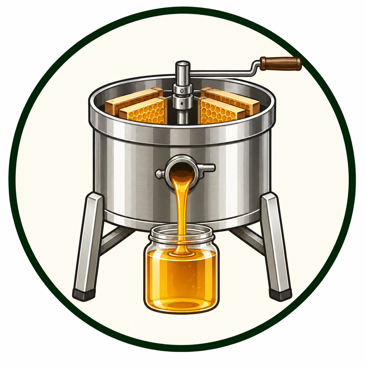 Extract — mechanical honey extractor