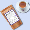 Cup of calming lavender herbal tea made from Pahari Haat Himalayan Lavender Buds — caffeine-free and soothing.