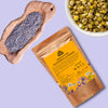 Eco-friendly pack of Pahari Haat Chamomile–Lavender Tea — herbal wellness blend for calm nights.