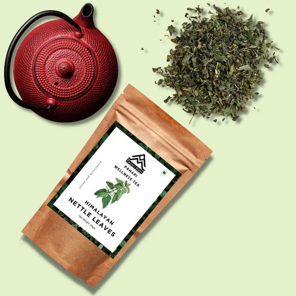 Himalayan Nettle Leaf Tea by Pahari Haat — caffeine-free herbal detox tea for cleansing and balance.