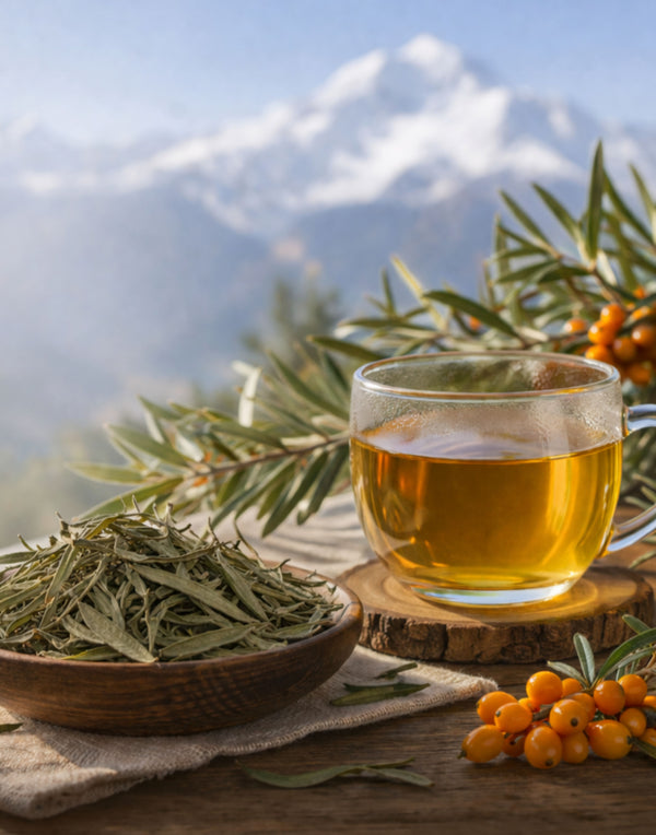 Sea Buckthorn Leaves for daily wellness routine from the Himalayas