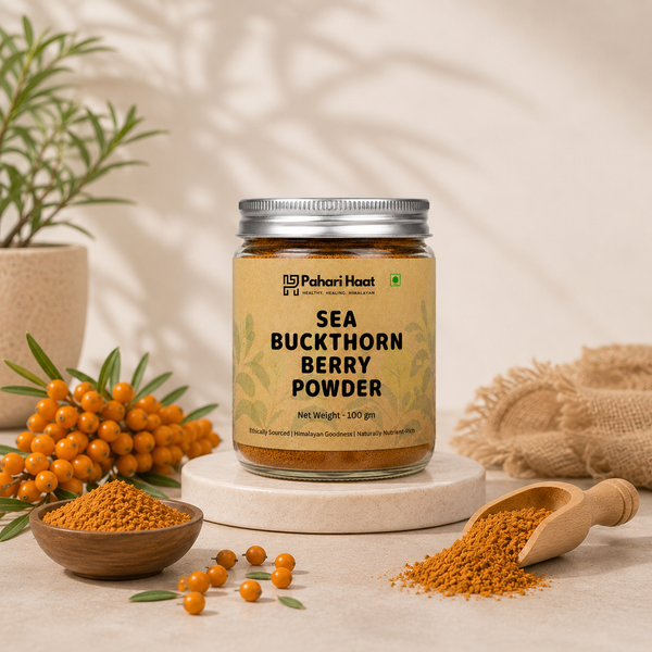 Pahari Haat Sea Buckthorn Berry Powder — Wild Ladakh Himalayan Superfruit | 100gm